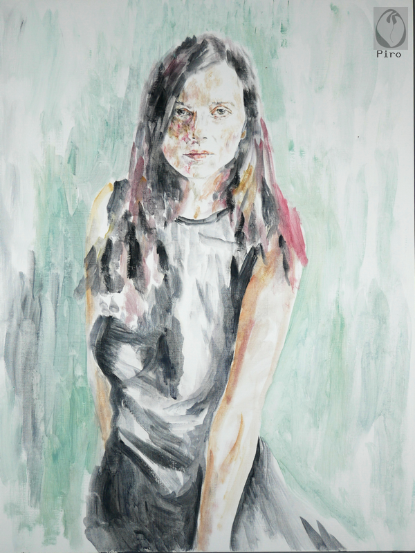 oil on paper - olio su carta di Piro